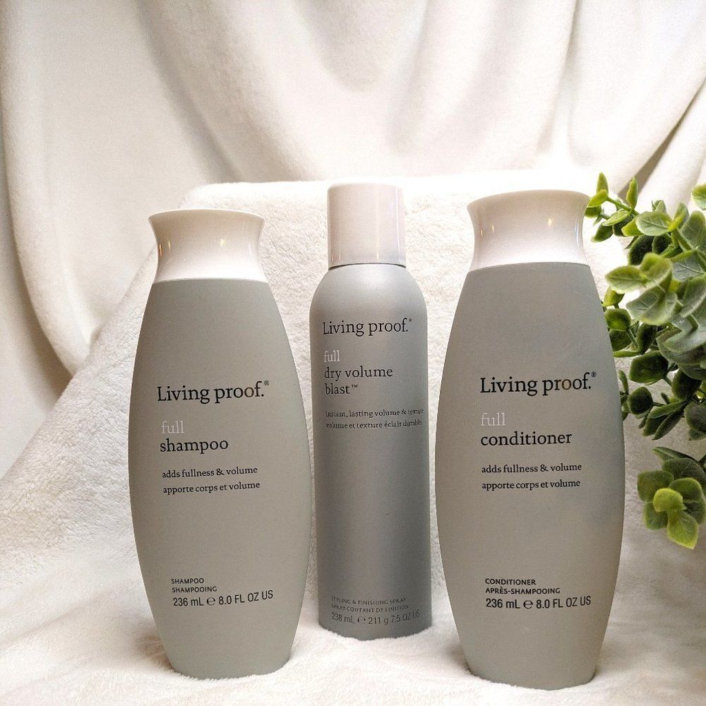 Living Proof Full Shampoo Conditioner & Full Dry Volume Blast Bundle NIB